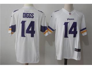 Minnesota Vikings 14 Stefon Diggs Football Jersey White fan edition