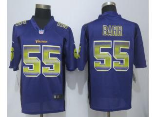 Minnesota Vikings 55 Anthony Barr Purple Strobe Limited Jersey