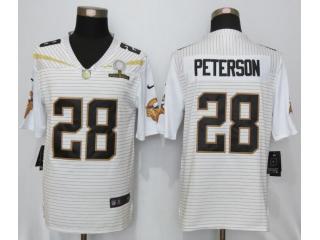 Minnesota Vikings 28 Adrian Peterson 2016 Pro Bowl White Elite Jersey