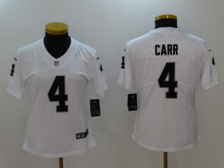 Women Oakland Raiders 4 Derek Carr Football Jersey Legend White