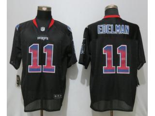 New England Patriots 11 Julian Edelman Strobe Lights Out Black Elite Jersey
