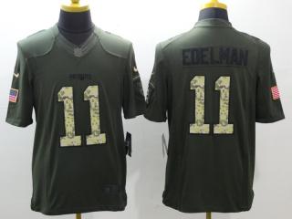 New England Patriots 11 Julian Edelman Green Salute To Service Limited Jersey