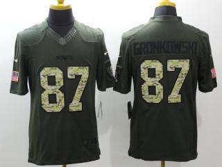 New England Patriots 87 Rob Gronkowski Green Salute To Service Limited Jersey