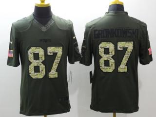 New England Patriots 87 Rob Gronkowski Green Salute To Service Limited Jersey