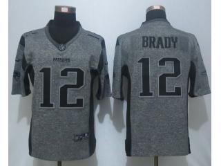New England Patriots 12 Tom Brady Stitched Gridiron Gray Limited Jersey