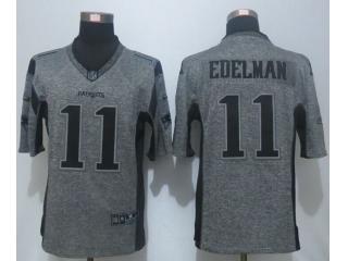 New England Patriots 11 Julian Edelman Stitched Gridiron Gray Limited Jersey