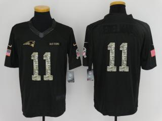 New England Patriots 11 Julian Edelman Anthracite Salute To Service Limited Jersey