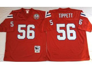 New England Patriots 56 Andre Tippett Football Jersey Red Retro