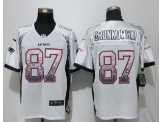 New England Patriots 87 Rob Gronkowski Drift Fashion White Elite Jersey