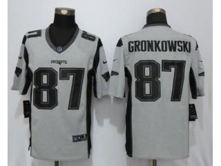 New England Patriots 87 Rob Gronkowski Nike Gridiron Gray II Limited Jersey