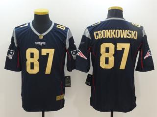 New England Patriots 87 Rob Gronkowski Gold Navy Blue Salute To Service Limited Jersey