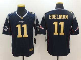 New England Patriots 11 Julian Edelman Gold Navy Blue Salute To Service Limited Jersey