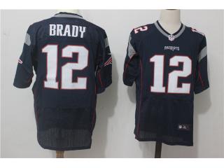 New England Patriots 12 Tom Brady Elite Football Jersey Navy Blue