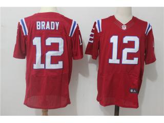 New England Patriots 12 Tom Brady Elite Football Jersey Red