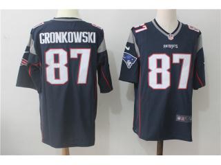 New England Patriots 87 Rob Gronkowski Football Jersey Navy Blue fan Edition
