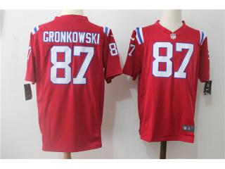 New England Patriots 87 Rob Gronkowski Football Jersey Red fan Edition