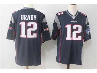 New England Patriots 12 Tom Brady Football Jersey Navy Blue fan Edition