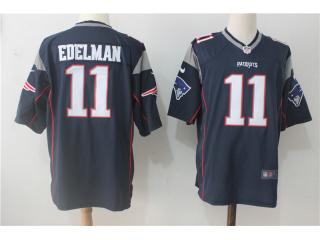 New England Patriots 11 Julian Edelman Football Jersey Navy Blue fan Edition