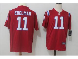 New England Patriots 11 Julian Edelman Football Jersey Red fan Edition