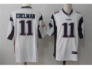 New England Patriots 11 Julian Edelman Football Jersey White fan Edition