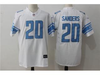 Detroit Lions 20 Barry Sanders Football Jersey Legend White