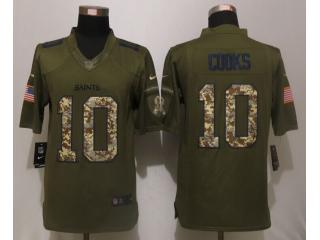 New Orleans Saints 10 Brandin Cooks Green Salute To Service Limited Jersey