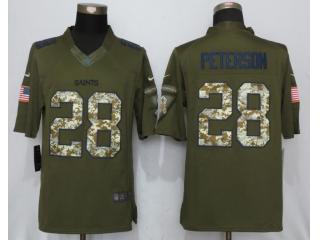 New Orleans Saints 28 Adrian Peterson Green Salute To Service Limited Jersey