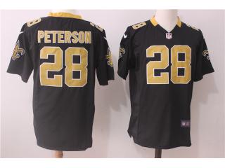 New Orleans Saints 28 Adrian Peterson Football Jersey Black Fan edition