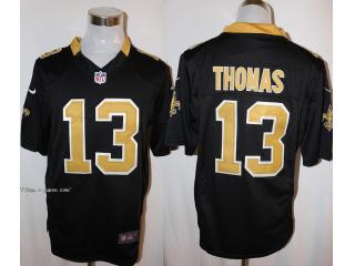 New Orleans Saints 13 Michael Thomas Football Jersey Black Fan edition