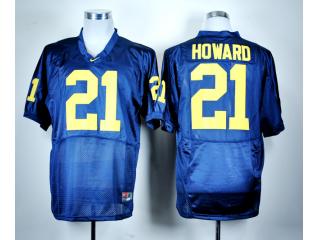 Michigan Wolverines 21 Desmond Howard College Football Jersey Navy Blue
