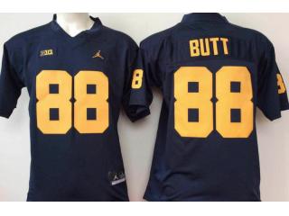 Jordan Brand Michigan Wolverines 88 Jake Butt College Football Jersey Navy Blue