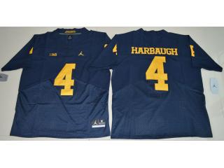 Jordan Brand Michigan Wolverines 4 Jim Harbaugh Elite College Football Jersey Navy Blue