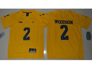 Youth Jordan Brand Michigan Wolverines 2 Charles Woodson College Football Jersey Yellow