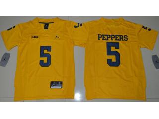 Youth Jordan Brand Michigan Wolverines 5 Jabrill Peppers College Football Jersey Yellow