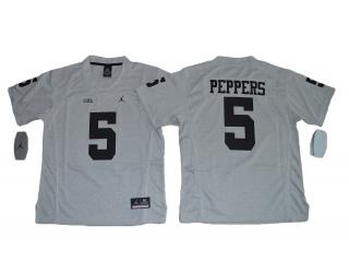 Youth Jordan Brand Michigan Wolverines 5 Jabrill Peppers College Football Limited Jerseys Gridiron Gray II