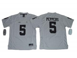 Jordan Brand Michigan Wolverines 5 Jabrill Peppers College Football Limited Jerseys - Gridiron Gray II