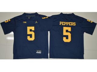 Jordan Brand Michigan Wolverines 5 Jabrill Peppers College Football Jerseys Navy Blue