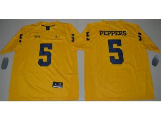 Jordan Brand Michigan Wolverines 5 Jabrill Peppers College Football Jerseys Yellow