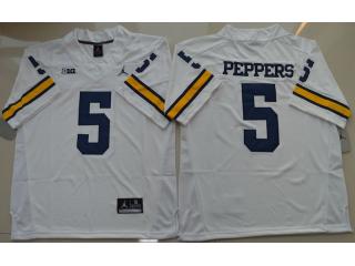 Jordan Brand Michigan Wolverines 5 Jabrill Peppers College Football Jerseys White