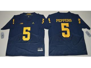 Jordan Brand Michigan Wolverines 5 Jabrill Peppers Elite College Football Jerseys Navy Blue