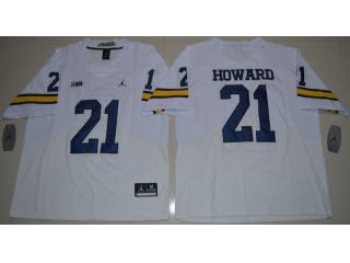 Jordan Brand Michigan Wolverines 21 Desmond Howard Elite College Football Jerseys White