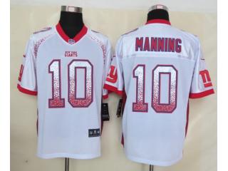 New York Giants 10 Eli Manning Drift Fashion White Elite Jersey
