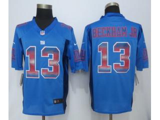 New York Giants 13 Odell Beckham Jr Blue Strobe Limited Jersey