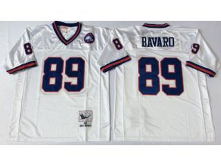 New York Giants 89 Bavaro Football Jersey White Retro