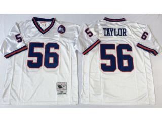New York Giants 56 Lawrence Taylor Football Jersey White Retro