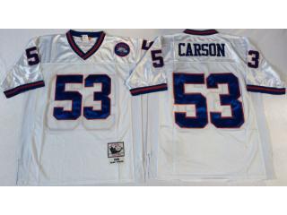 New York Giants 53 Harry Carson Football Jersey White Retro