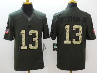 New York Giants 13 Odell Beckham Jr Green Salute To Service Limited Jersey