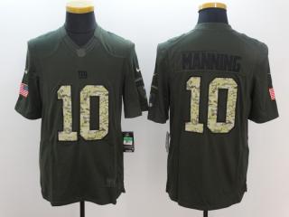 New York Giants 10 Eli Manning Green Salute To Service Limited Jersey