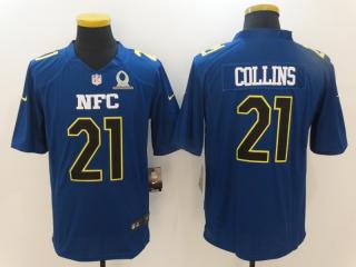 All star New York Giants 21 Landon Collins Football Jersey Blue