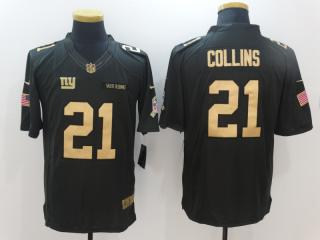 New York Giants 21 Landon Collins Gold Anthracite Salute To Service Limited Jersey